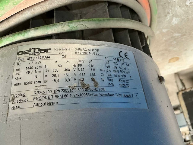 Oemer mts132ma/4 elektromotor - afbeelding 6 van  6