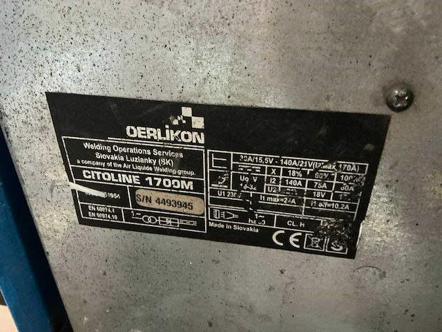Oerlikon citoline 1700 m mig/mag lasapparaat - afbeelding 4 van  6