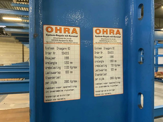 Ohra systeem draagarmstelling 60 draagarmstelling - afbeelding 4 van  4