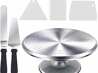 Ohuhu 12 inch aluminium legering revolving cake draaitafel - afbeelding 1 van  4