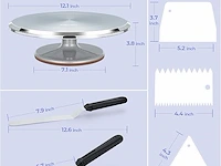 Ohuhu 12 inch aluminium legering revolving cake draaitafel - afbeelding 2 van  4