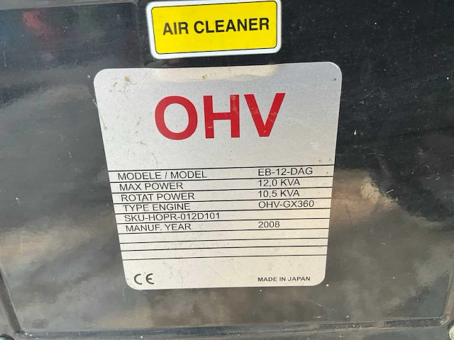 Ohv gx360 dieselgenerator - afbeelding 6 van  6