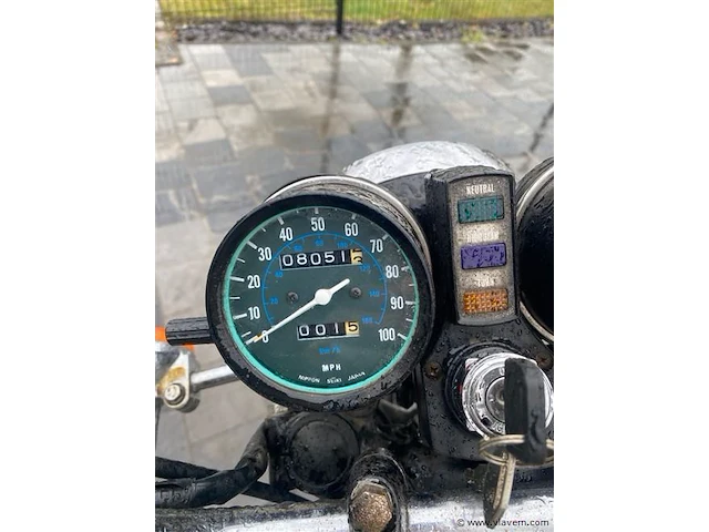 Oldtimer motorfiets, fabr. kawasaki 250 - afbeelding 5 van  6