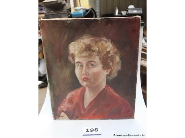 Olie doek getekend roba, 60x50 - afbeelding 1 van  3