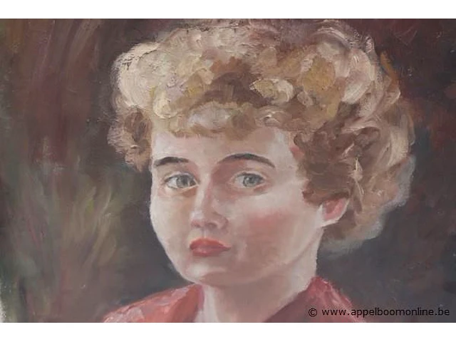 Olie doek getekend roba, 60x50 - afbeelding 3 van  3