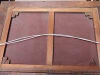 Olie op doek 19de eeuws, duel op brug, 75x85 - afbeelding 4 van  4