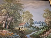 Olie op doek, 31x36cm - afbeelding 2 van  2
