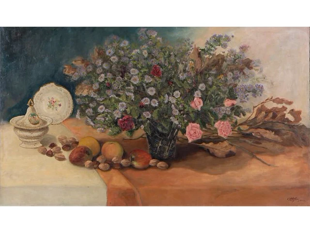 Olie op doek bloemen martin althof - afbeelding 1 van  3