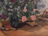 Olie op doek bloemen martin althof - afbeelding 2 van  3