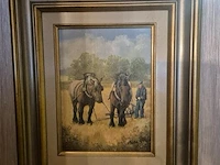 Olie op doek gesigneerd, 33x39cm - afbeelding 1 van  3