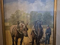 Olie op doek gesigneerd, 33x39cm - afbeelding 2 van  3