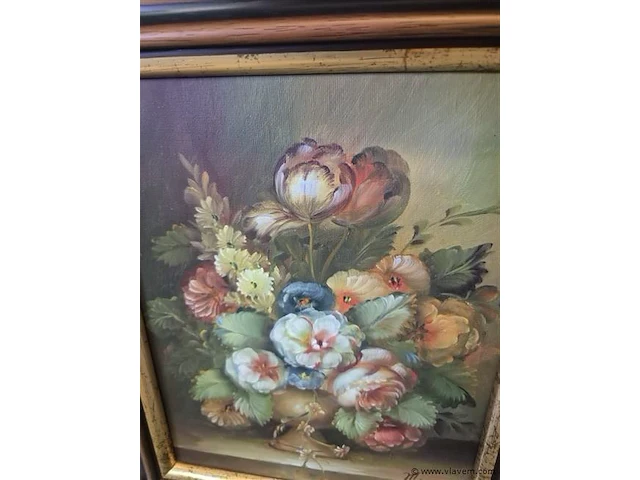 Olie op doek gesigneerd 33x40cm - afbeelding 2 van  3