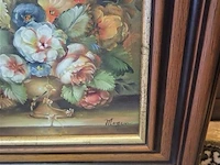 Olie op doek gesigneerd 33x40cm - afbeelding 3 van  3
