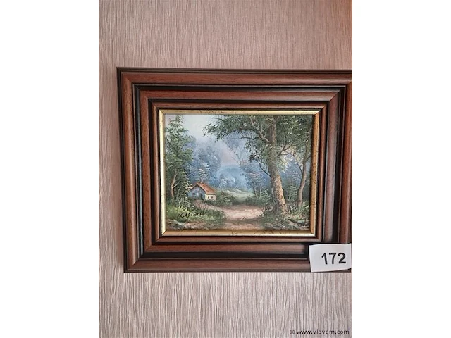 Olie op doek gesigneerd, 38x34cm - afbeelding 1 van  3