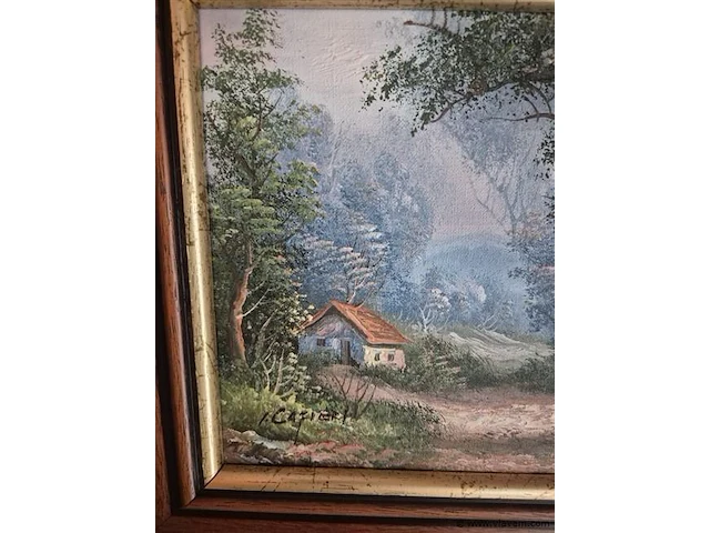 Olie op doek gesigneerd, 38x34cm - afbeelding 3 van  3