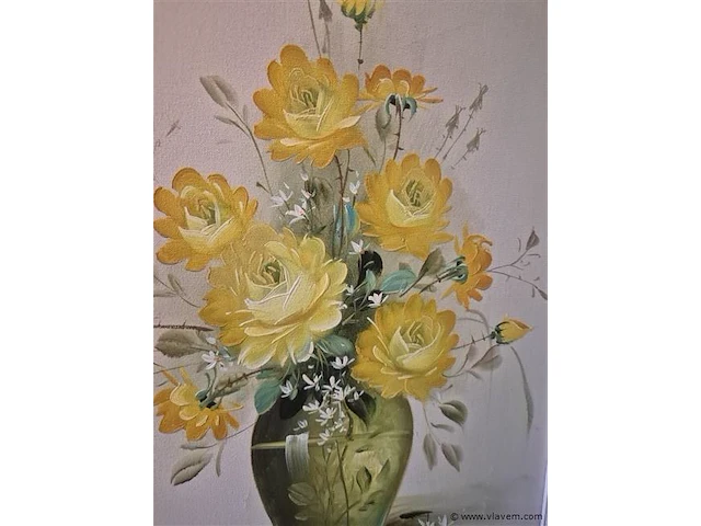 Olie op doek gesigneerd 53x63cm - afbeelding 2 van  3