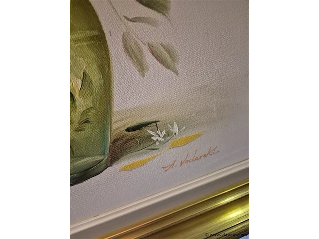 Olie op doek gesigneerd 53x63cm - afbeelding 3 van  3