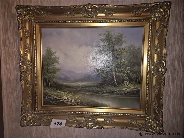 Olie op doek gesigneerd, 68x58cm - afbeelding 1 van  3