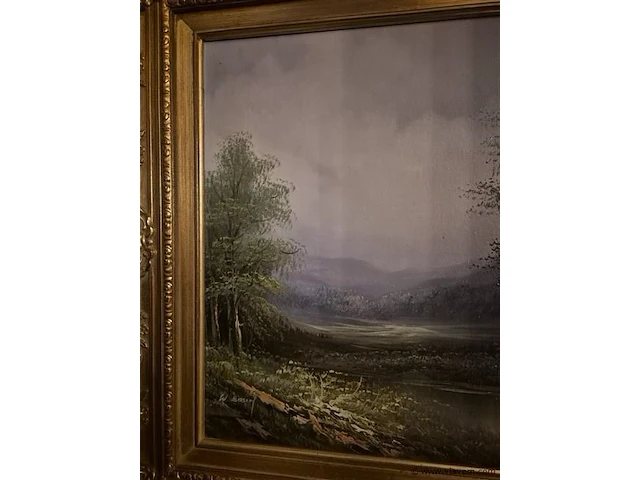 Olie op doek gesigneerd, 68x58cm - afbeelding 2 van  3