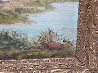 Olie op doek, getekend dillens, landschap met hoeve - afbeelding 3 van  4