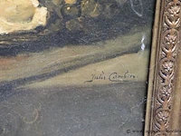 Olie op doek getekend jules cambier, stilleven, 120x105 - afbeelding 4 van  5