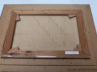 Olie op doek getekend r(oger) baeyens 74, boten op haven - afbeelding 4 van  4