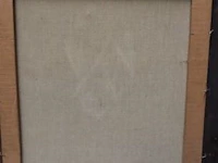 Olie op doek koeien op de wei getekend rechtsonderaan stone - afbeelding 4 van  5