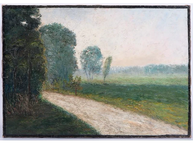 Olie op doek landschap c.deslandre - afbeelding 1 van  2