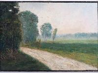 Olie op doek landschap c.deslandre - afbeelding 1 van  2