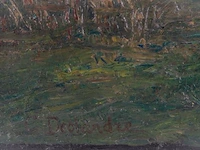 Olie op doek landschap c.deslandre - afbeelding 2 van  2