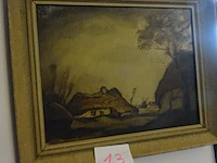Olie op doek, onleesbare gegevens - afbeelding 1 van  3