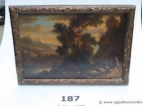 Olie op hout manen in bos, 45x32 - afbeelding 1 van  3