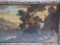 Olie op hout manen in bos, 45x32 - afbeelding 2 van  3