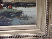 Olie op paneel, getekend g magnard (?) - afbeelding 3 van  4