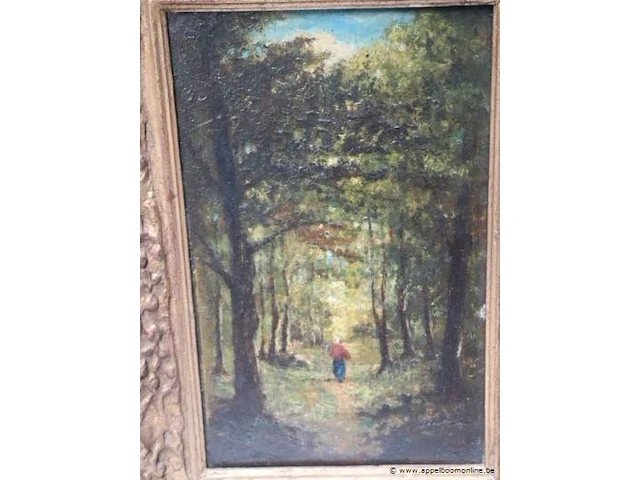 Olie op paneel getekend hill, 19de eeuws, 39x53 - afbeelding 2 van  4