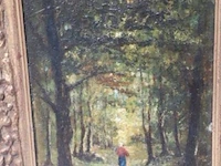 Olie op paneel getekend hill, 19de eeuws, 39x53 - afbeelding 2 van  4