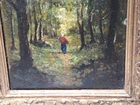 Olie op paneel getekend hill, 19de eeuws, 39x53 - afbeelding 3 van  4