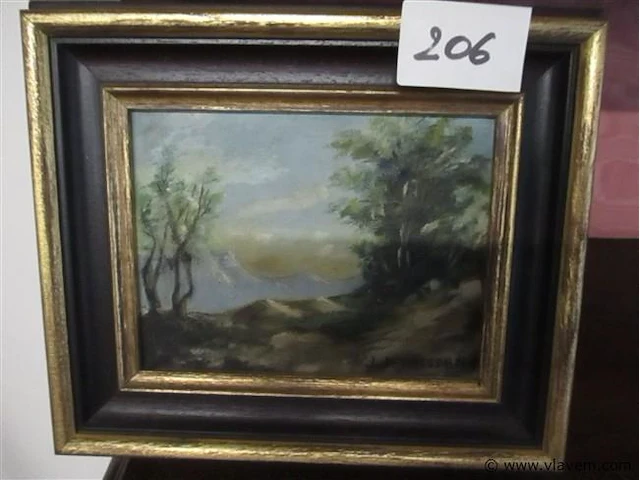 Olie op paneel - afbeelding 1 van  3