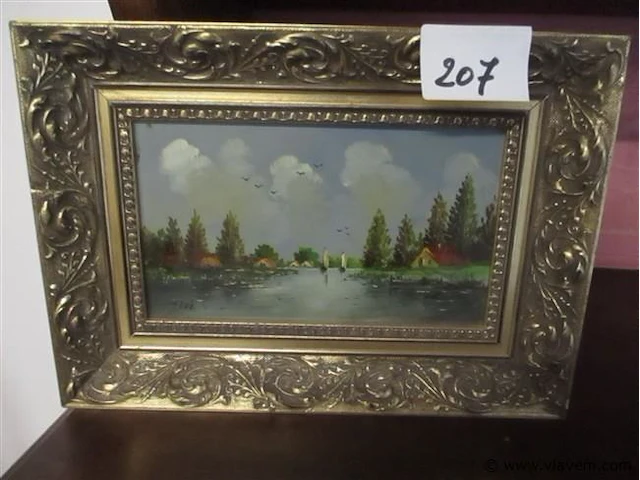 Olie op paneel - afbeelding 1 van  3