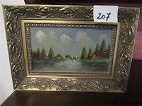 Olie op paneel - afbeelding 1 van  3