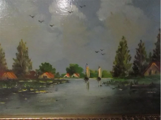 Olie op paneel - afbeelding 2 van  3