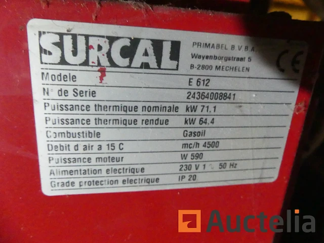 Olie verwarmingsketel surcal e612 - afbeelding 5 van  6