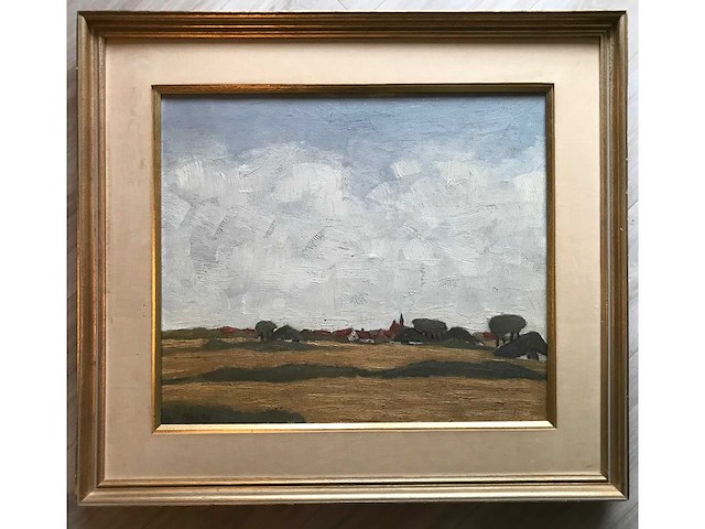 Olieverf schilderij op doek. gesigneerd. belgische school - afbeelding 3 van  28