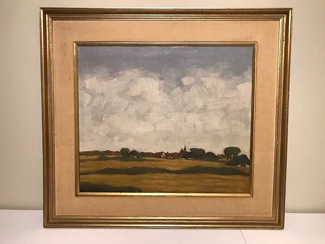 Olieverf schilderij op doek. gesigneerd. belgische school - afbeelding 9 van  28