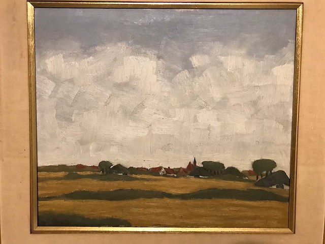 Olieverf schilderij op doek. gesigneerd. belgische school - afbeelding 10 van  28