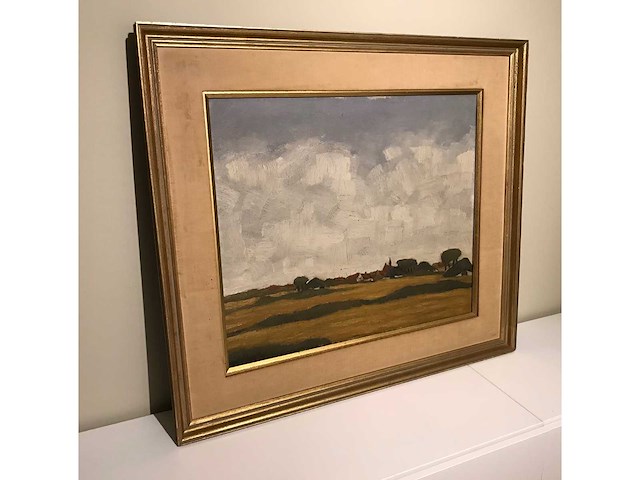 Olieverf schilderij op doek. gesigneerd. belgische school - afbeelding 11 van  28