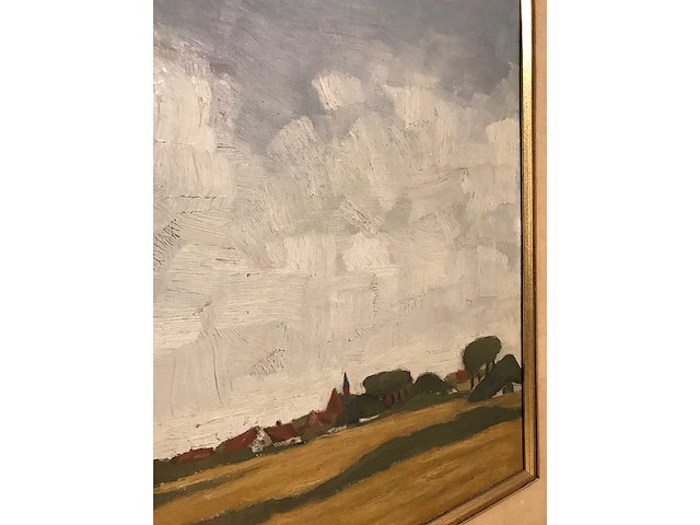 Olieverf schilderij op doek. gesigneerd. belgische school - afbeelding 14 van  28