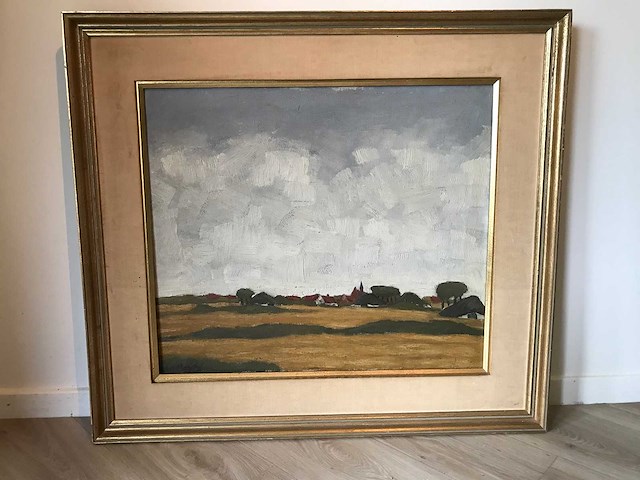 Olieverf schilderij op doek. gesigneerd. belgische school - afbeelding 22 van  28