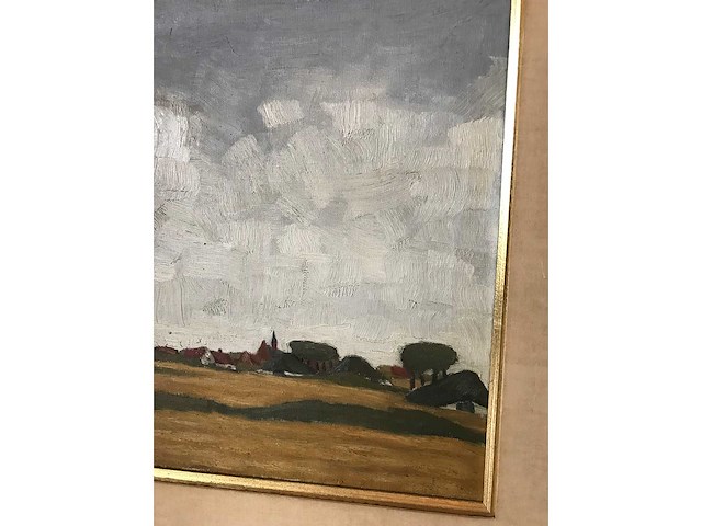 Olieverf schilderij op doek. gesigneerd. belgische school - afbeelding 25 van  28