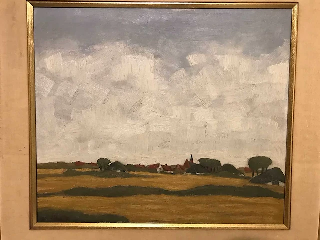Olieverf schilderij op doek. gesigneerd. belgische school - afbeelding 10 van  28